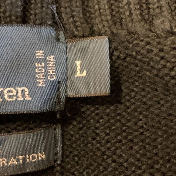 Polo By Ralph Lauren Men's Cotton Tight Knit 1/4‎ Zip Pullover Sweater Size L - Picture 8 of 11
